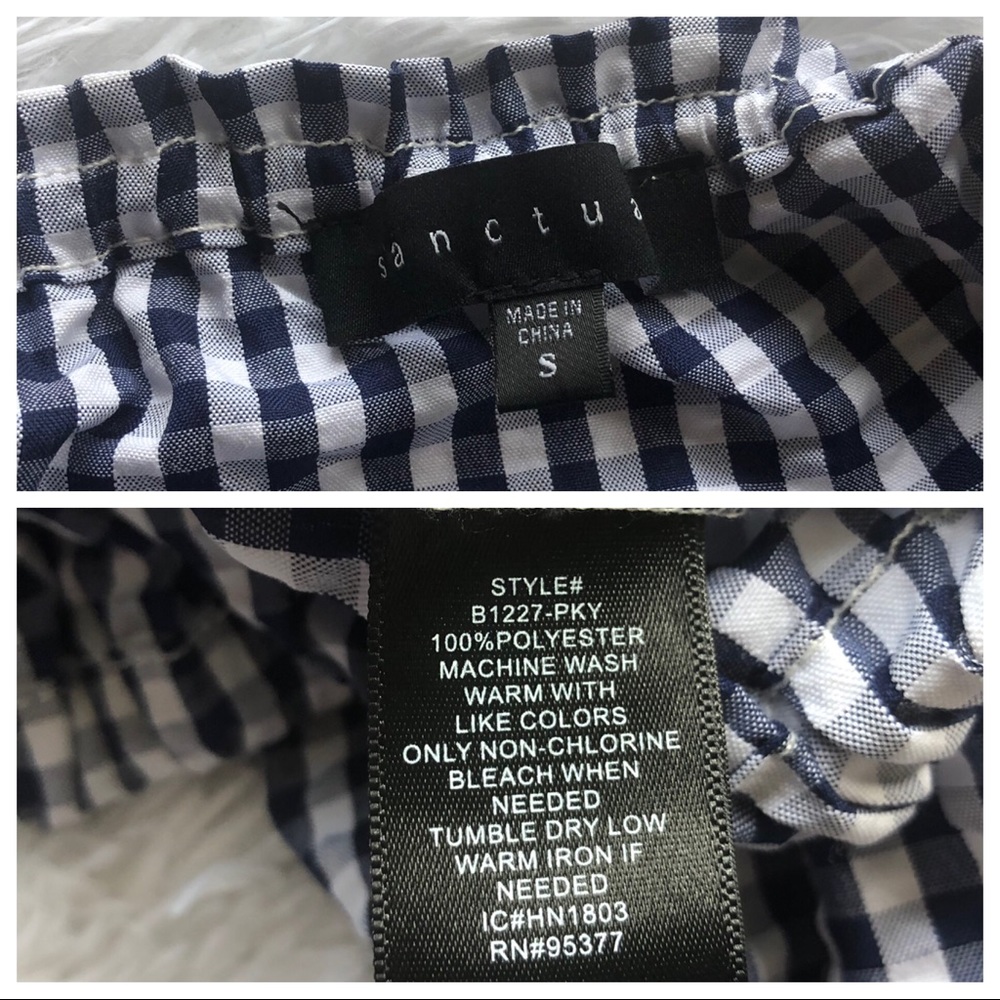 Off Shoulder Plaid Gingham Top by Sanctuary - Picture 8 of 8